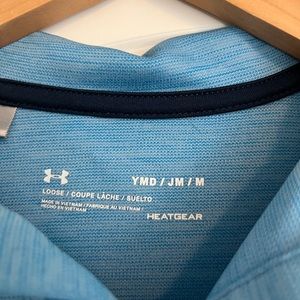 underarmor athletic collar shirt- light blue